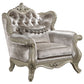 Libertee - Chair With Pillow - Beige Fabric & Champagne