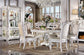 Vendome - 76" Round Dining Table With Pedestal Base - Antique Pearl