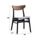 Rebi - Side Chair (Set of 2) - Gray Linen, Walnut & Black