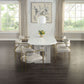 Zayn - Dining Table - White Natrual Marble Top & White