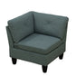 Ainehome Dendrobium Green Calico 4-Piece Modular Sofa Set