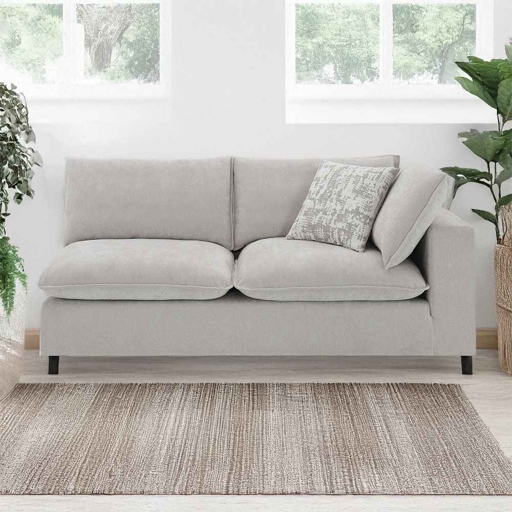 Marisa - Modular RF Loveseat With 2 Pillows - Beige Boucle