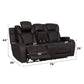Wendell - Power Motion Loveseat With Console, Wireless Charger, Storage, USB & LED - Dark Gray