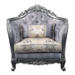 Ariadne - Chair With Pillow - Fabric & Platinum