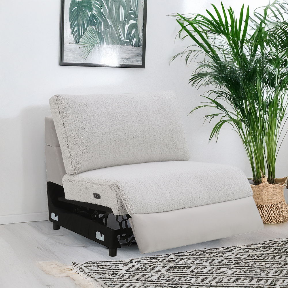 Tarrance - Modular Power Armless Recliner - Gray