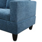 97" Wide Blue Linen L-Shaped Living Room Sectional Sofa Set — image 11