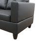 97" Wide Black Faux Leather L-Shaped Living Room Sectional Sofa Set — image 7