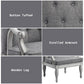 Florian - Chair - Gray Fabric & Antique White