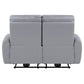Jeromie - Power Motion Loveseat With USB Port - Gray Synthetic Leather