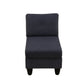 Ainehome Dark Grey Flannel 4-Piece Modular Sofa Set