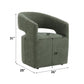 Libni - Arm Chair With Casters - Green Linen