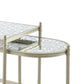 Zaba - Nesting Table - Glass Top & Silver