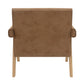 Zoey - Accent Chair - Chocolate Suede & Oak