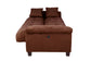 Chocolate Adjustable Sofa with Hidden Storage and USB Ports