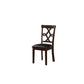 Ingeborg - 5 Piece Dining Set - Black Synthetic Leather & Espresso