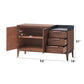 Bevis - Server - Green Fabric & Walnut