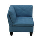 Ainehome Lake Blue Calico 4-Piece Modular Sofa Set