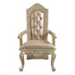 Vatican - Arm Chair (Set of 2) - Synthetic Leather & Champagne Silver