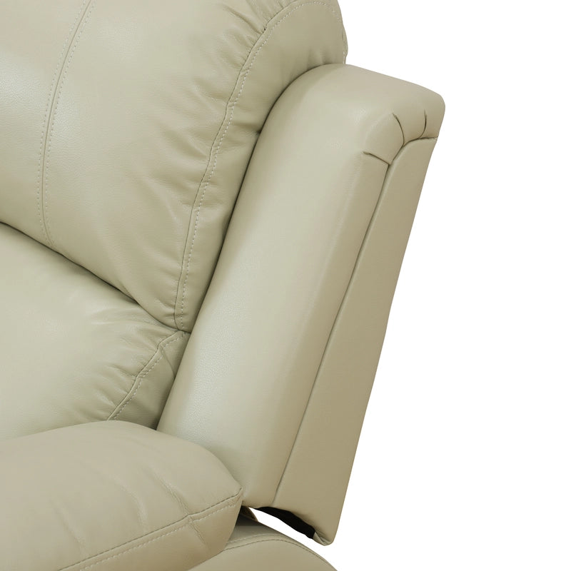 Ainehome Cinema 3-Piece Beige Faux Leather Manual Reclining Sofa Set