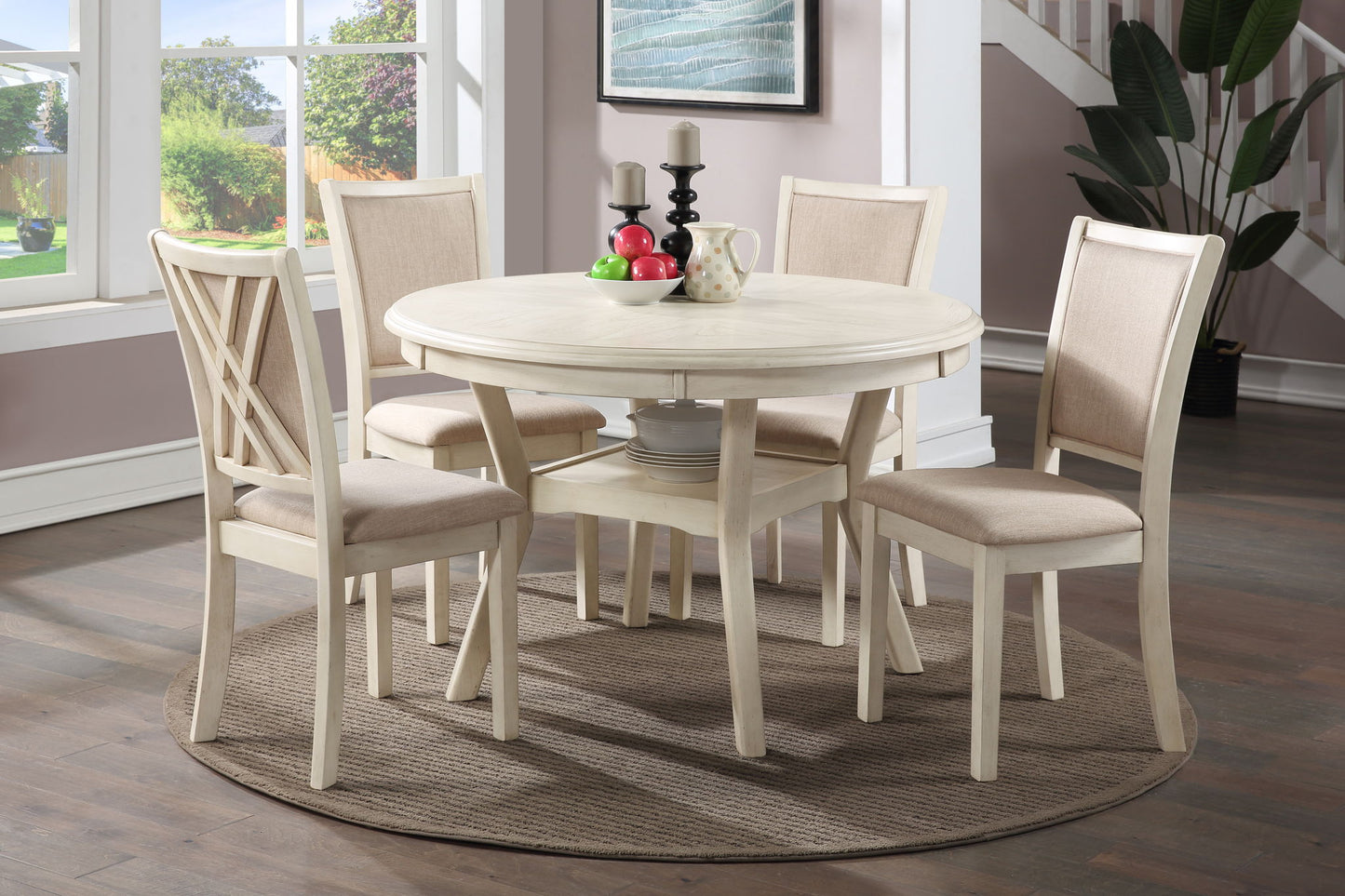 Amy - 60" Counter Table & Chairs With Storage
