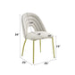 Fadri - Side Chair (Set of 2) - Teddy Sherpa & Mirrored Gold