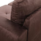 97" Wide Brown Microfiber L-Shaped Living Room Sectional Sofa Set — image 8