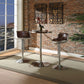 Brancaster - 41" Adjustable Stool With Swivel - Vintage Brown Top Grain Leather & Aluminum