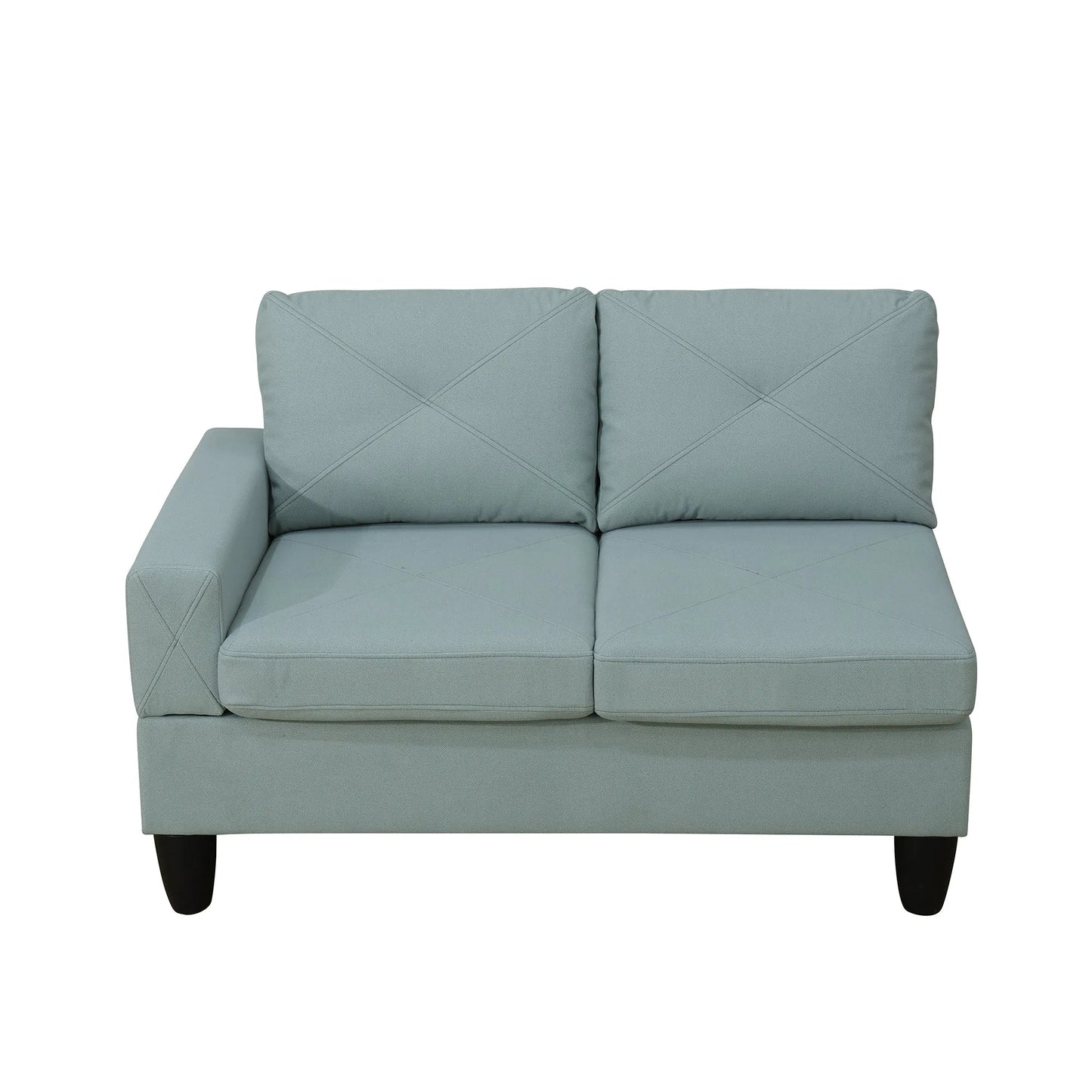 Ainehome Pale Green Flannel 4-Piece Modular Sofa Set