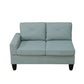 Ainehome Pale Green Flannel 4-Piece Modular Sofa Set