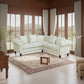 White flannelette 2-piece handcrafted sofa set — image 1