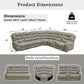 Ainehome Grey 3-Piece Intelligent Power Reclining Leather Sectional Sofa Set with Smart Features