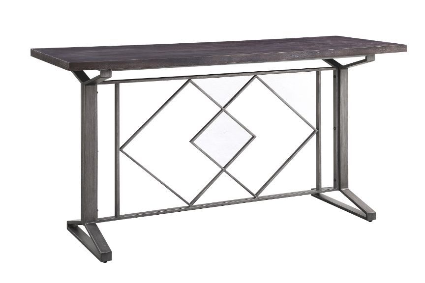 Evangeline - Counter Height Table - Salvaged Brown & Black