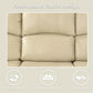 Ainehome Cinema 3-Piece Beige Faux Leather Manual Reclining Sofa Set