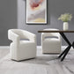 Libni - Arm Chair With Casters - Cream Linen