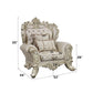 Danae - Chair With 2 Pillows - Fabric, Champagne & Gold
