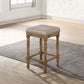 Farsiris - Counter Height Stool (Set of 2) - Beige Fabric & Weathered Oak