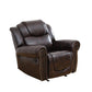 Espresso Semi-PU Leather Unit Sofa