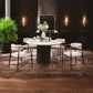 Jaramillo - Round Dining Table With Engineered Marble Top - Engineered Marble Top & Black