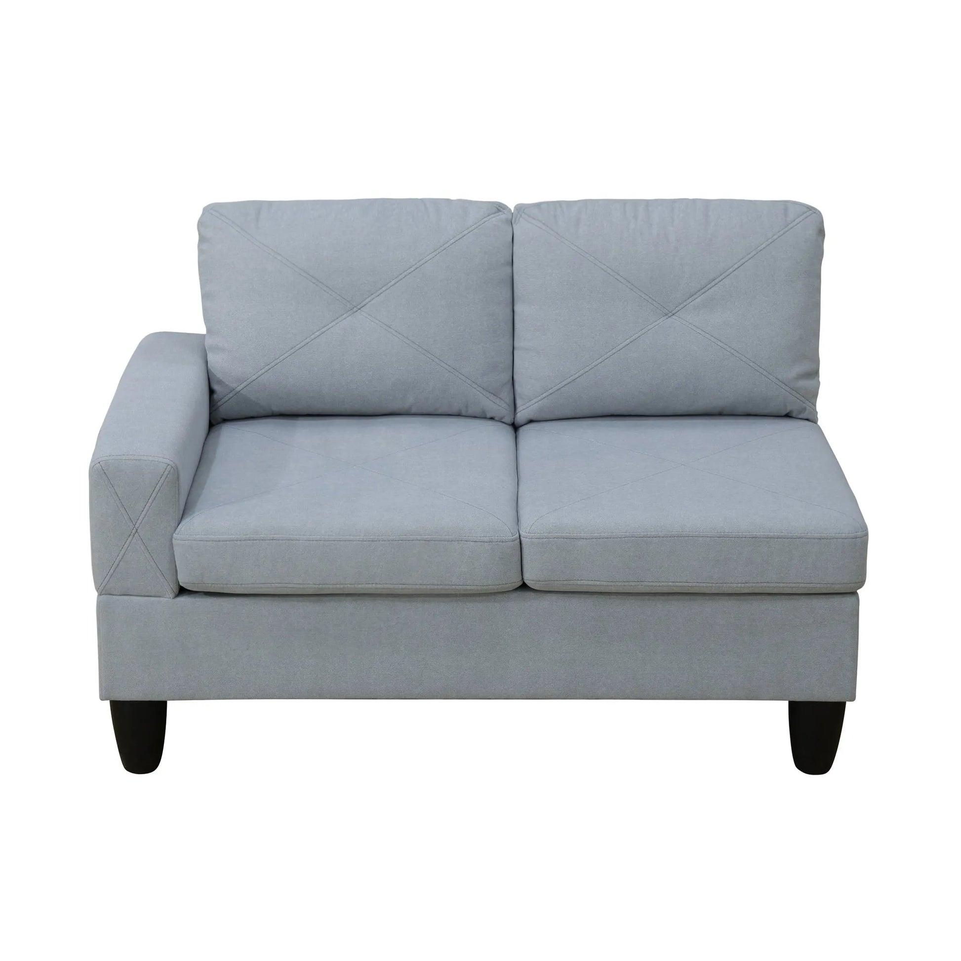 Ainehome Grey Flannel 4-Piece Modular Sofa Set