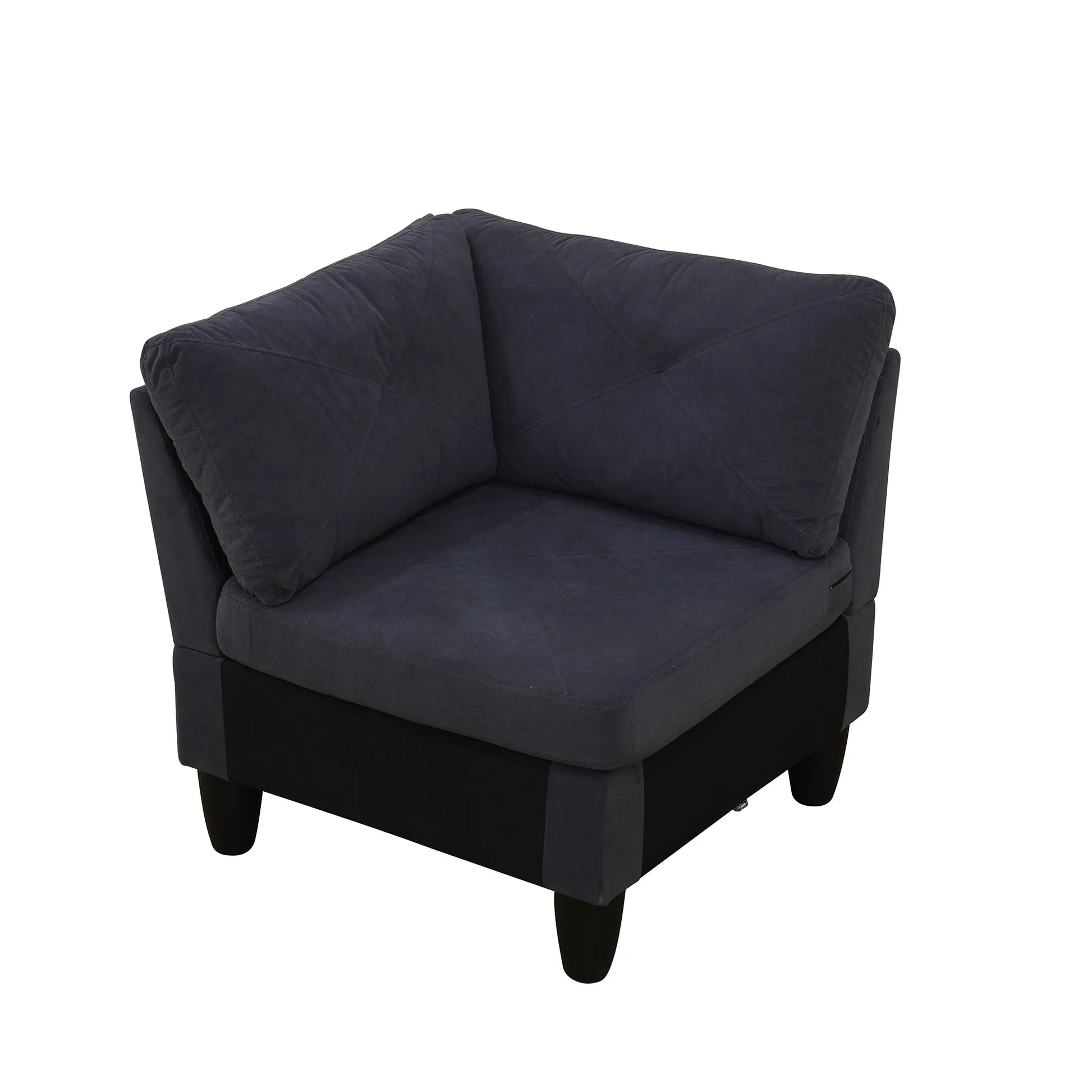 Ainehome Dark Grey Flannel 4-Piece Modular Sofa Set