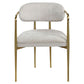 Zayn - Arm Chair (Set of 2) - Beige Chenille & Gold