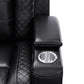 Ainehome Black Leather Power Reclining Sectional Sofa with Storage & Wireless Charging