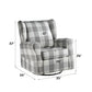 Patli - Swivel Chair With Glider - Gray Fabric