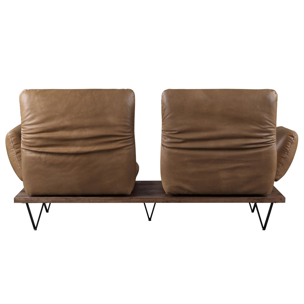 Narech - Sofa With Swivel - Nutmeg Top Grain Leather
