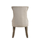 Gabrian - Side Chair (Set of 2) - Two-Tone Beige Fabric & Reclaimed Gray