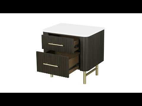 Clayten - Dresser - Marble Top & Espresso
