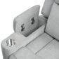 Galya - Motion Loveseat With Console - Light Gray Chenille