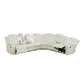 Ainehome Off-White 3-Piece Intelligent Power Reclining Leather Sectional Sofa Set with Smart Features
