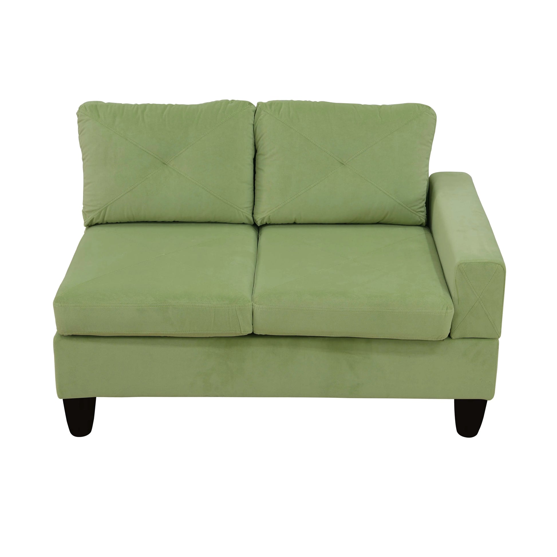 Ainehome Apple Green Flannel 4-Piece Modular Sofa Set