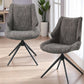 Malika - Side Chair With Swivel (Set of 2) - Brown Chenille